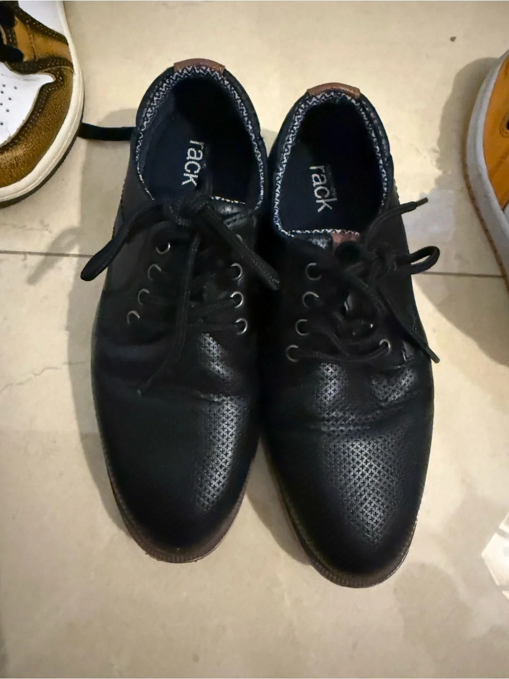 Rack Kids Black Dress Lace-Up Shoes
